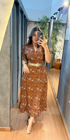 1047 | Vestido Lívia Marrom